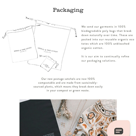 New spell designs eco tote dust bag drawstring M - Picture 6 of 6